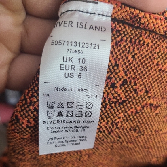 NWT River Island Snake-Print Highneck Top sz 6 - Picture 2 of 8